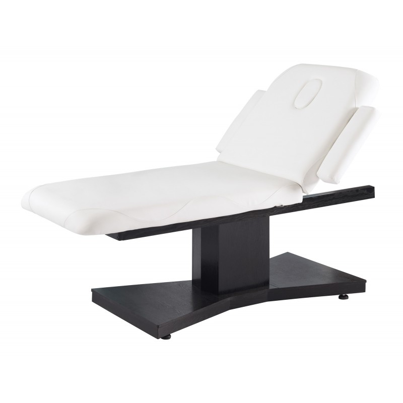 Table Esthétique et Massage Electrique 2 plans 71 cm + accoudoirs Blanc ou Noir - 2