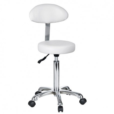 Tabouret Réglable à Roulettes avec Dossier - 2