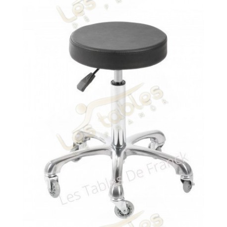 Tabouret Réglable à Roulettes Noir !Nouveau Modéle! - 1