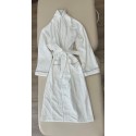 Peignoir en coton Velour - Taille : L et M - Couleur : Blanc