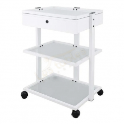 Chariot / Guéridon à Roulettes 1 tiroir compatible avec Chauffe serviette