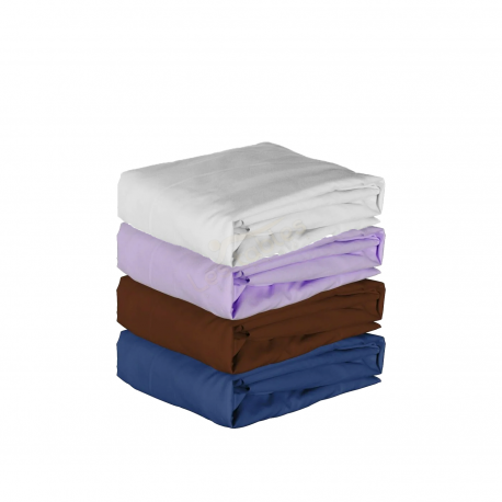 Kit 3 pièces en Microfibre : Drap Housse + Drap Plat + Housse Têtière - 1