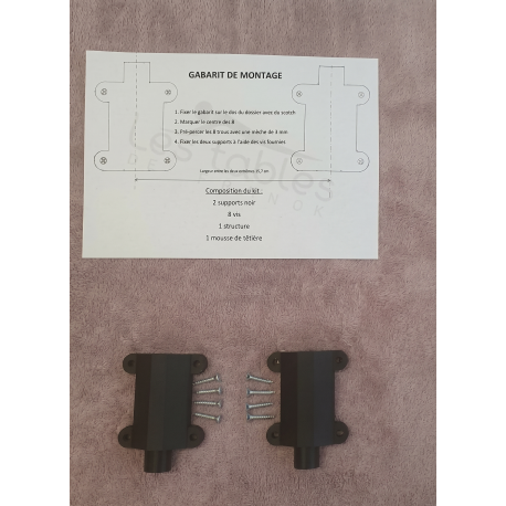 Supports universels pour fixation têtière de table de massage