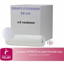 Carton Rouleaux de Draps d'examen 50cm